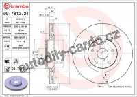 Brzdový kotouč BREMBO 09.7812.21 - SUBARU