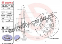 Brzdový kotouč BREMBO 09.A047.3X
