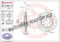 Brzdový kotouč BREMBO 09.5196.1X