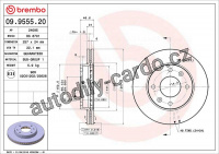 Brzdový kotouč BREMBO 09.9555.20