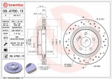 Brzdový kotouč BREMBO 09.A760.1X - MERCEDES-BENZ