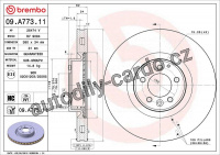 Brzdový kotouč BREMBO 09.A773.11 - LAND ROVER