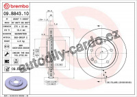 Brzdový kotouč BREMBO 09.B843.11 - MERCEDES-BENZ Brzdový kotouč BREMBO 09.B843.11 - MERCEDES-BENZ