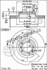 Brzdový kotouč BREMBO 09.4115.10 - ALFA ROMEO Brzdový kotouč BREMBO 09.4115.10 - ALFA ROMEO