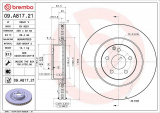 Brzdový kotouč BREMBO 09.A817.21 - MERCEDES-BENZ