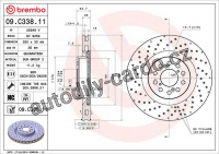 Brzdový kotouč BREMBO 09.C338.11 - HONDA Brzdový kotouč BREMBO 09.C338.11 - HONDA