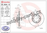 Brzdový kotouč BREMBO 09.5004.10 - HYUNDAI