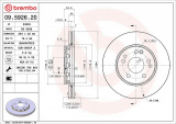 Brzdový kotouč BREMBO 09.5926.20 - MERCEDES-BENZ
