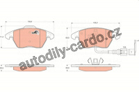 Sada brzdových destiček TRW GDB1550 - VW TOURAN, AUDI A3