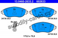 Sada brzdových destiček ATE 13.0460-2633 (AT 602633)