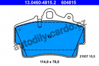 Sada brzdových destiček ATE 13.0460-4815 (AT 604815) - PORSCHE