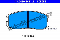 Sada brzdových destiček ATE 13.0460-5953 (AT 605953)