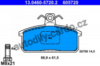 Sada brzdových destiček ATE 13.0460-5720 (AT 605720)