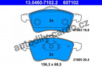 Sada brzdových destiček ATE 13.0460-7102 (AT 607102) - VW