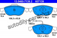 Sada brzdových destiček ATE 13.0460-7139 (AT 607139) - ALFA ROMEO