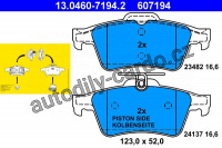 Sada brzdových destiček ATE 13.0460-7194 (AT 607194) - FORD, OPEL, SAAB