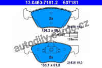 Sada brzdových destiček ATE 13.0460-7181 (AT 607181) - ALFA ROMEO