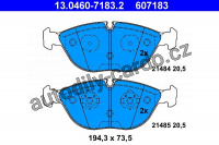 Sada brzdových destiček ATE 13.0460-7183 (AT 607183) - AUDI, MERCEDES-BENZ
