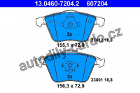 Sada brzdových destiček ATE 13.0460-7204 (AT 607204) - SAAB, VOLVO