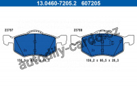 Sada brzdových destiček ATE 13.0460-7205 (AT 607205) - FORD, MAZDA