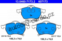 Sada brzdových destiček ATE 13.0460-7173 (AT 607173) - OPEL, SAAB