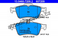 Sada brzdových destiček ATE 13.0460-7209 (AT 607209) - JAGUAR