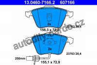 Sada brzdových destiček ATE 13.0460-7166 (AT 607166) - AUDI