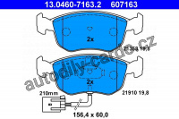 Sada brzdových destiček ATE 13.0460-7163 (AT 607163) - FORD