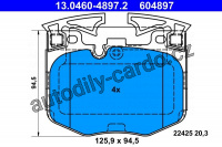 Sada brzdových destiček ATE 13.0460-4897 (AT 604897)