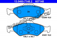 Sada brzdových destiček ATE 13.0460-7148 (AT 607148) - FORD