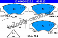 Sada brzdových destiček ATE 13.0460-5620 (AT 605620)