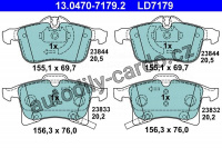 Sada brzdových destiček ATE Ceramic 13.0470-7179 (AT LD7179)