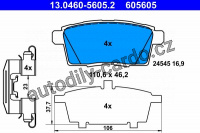 Sada brzdových destiček ATE 13.0460-5605 (AT 605605)