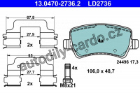Sada brzdových destiček ATE Ceramic 13.0470-2736 (AT LD2736)
