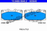 Sada brzdových destiček ATE 13.0460-5640 (AT 605640)