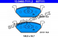 Sada brzdových destiček ATE 13.0460-7111 (AT 607111) - AUDI, SEAT, ŠKODA, VW