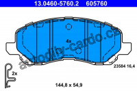 Sada brzdových destiček ATE 13.0460-5760 (AT 605760)