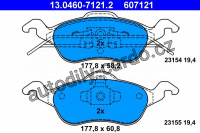 Sada brzdových destiček ATE 13.0460-7121 (AT 607121) - FORD