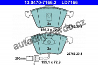 Sada brzdových destiček ATE Ceramic 13.0470-7166 (AT LD7166) - AUDI