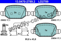Sada brzdových destiček ATE 13.0470-2789 (AT LD2789)