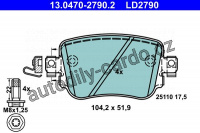 Sada brzdových destiček ATE 13.0470-2790 (AT LD2790) Sada brzdových destiček ATE 13.0470-2790 (AT LD2790)