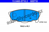 Sada brzdových destiček ATE 13.0460-5710 (AT 605710) - DAIHATSU