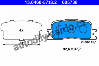 Sada brzdových destiček ATE 13.0460-5738 (AT 605738)