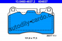 Sada brzdových destiček ATE 13.0460-4837 (AT 604837) - LAND ROVER