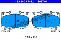 Sada brzdových destiček ATE 13.0460-5746 (AT 605746)