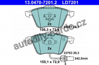 Sada brzdových destiček ATE Ceramic 13.0470-7201 (AT LD7201) - AUDI, SEAT