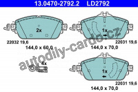 Sada brzdových destiček ATE 13.0470-2792 (AT LD2792)