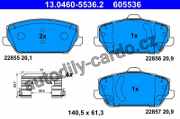 Sada brzdových destiček ATE 13.0460-5536 (AT 605536)