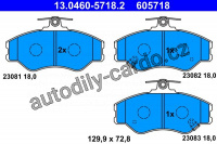 Sada brzdových destiček ATE 13.0460-5718 (AT 605718) - HYUNDAI