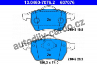 Sada brzdových destiček ATE 13.0460-7076 (AT 607076) - FORD, SEAT, VW